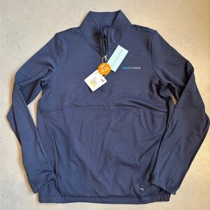 Puma Women’s Cloudspun 1/4 Zip Navy - Sz M new